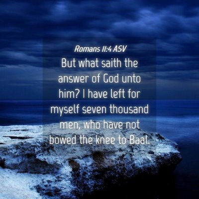 Picture 04 - Romans 11:4 ASV - But what saith the answer of God unto him? I have - Bible Verse Picture