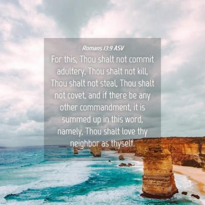 Picture 04 - Romans 13:9 ASV - For this, Thou shalt not commit adultery, Thou - Bible Verse Picture