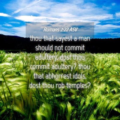 Picture 04 - Romans 2:22 ASV - thou that sayest a man should not commit - Bible Verse Picture