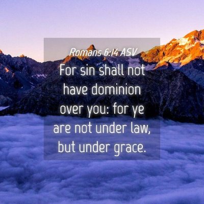 Picture 04 - Romans 6:14 ASV - For sin shall not have dominion over you: for ye - Bible Verse Picture