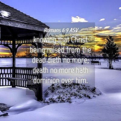 Picture 04 - Romans 6:9 ASV - knowing that Christ being raised from the dead - Bible Verse Picture