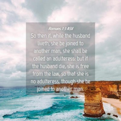 Picture 04 - Romans 7:3 ASV - So then if, while the husband liveth, she be - Bible Verse Picture