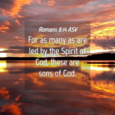 Picture 04 - Romans 8:14 ASV - For as many as are led by the Spirit of God, - Bible Verse Picture