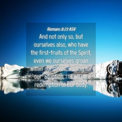 Picture 04 - Romans 8:23 ASV - And not only so, but ourselves also, who have the - Bible Verse Picture