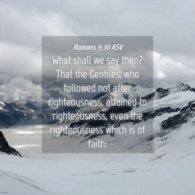 Picture 04 - Romans 9:30 ASV - What shall we say then? That the Gentiles, who - Bible Verse Picture