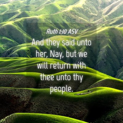 Picture 04 - Ruth 1:10 ASV - And they said unto her, Nay, but we will return - Bible Verse Picture