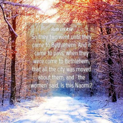 Picture 04 - Ruth 1:19 ASV - So they two went until they came to Bethlehem. - Bible Verse Picture