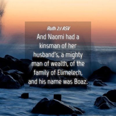 Picture 04 - Ruth 2:1 ASV - And Naomi had a kinsman of her husband's, a - Bible Verse Picture