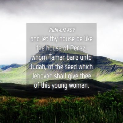 Picture 04 - Ruth 4:12 ASV - and let thy house be like the house of Perez, - Bible Verse Picture