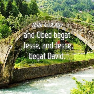 Picture 04 - Ruth 4:22 ASV - and Obed begat Jesse, and Jesse begat - Bible Verse Picture