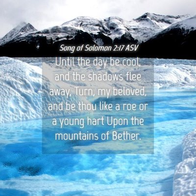 Picture 04 - Song of Solomon 2:17 ASV - Until the day be cool, and the shadows flee away, - Bible Verse Picture