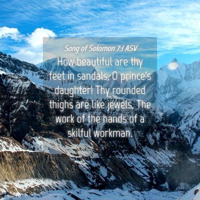 Picture 04 - Song of Solomon 7:1 ASV - How beautiful are thy feet in sandals, O prince's - Bible Verse Picture