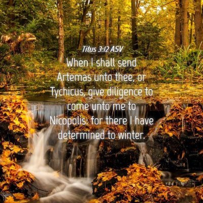 Picture 04 - Titus 3:12 ASV - When I shall send Artemas unto thee, or Tychicus, - Bible Verse Picture