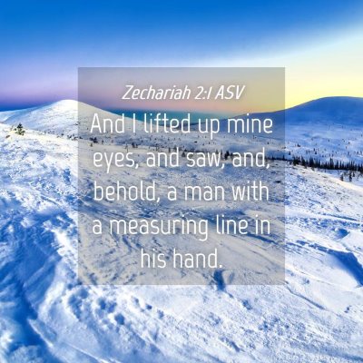 Picture 04 - Zechariah 2:1 ASV - And I lifted up mine eyes, and saw, and, behold, - Bible Verse Picture