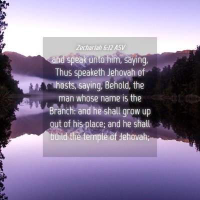 Picture 04 - Zechariah 6:12 ASV - and speak unto him, saying, Thus speaketh Jehovah - Bible Verse Picture