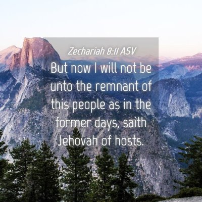Picture 04 - Zechariah 8:11 ASV - But now I will not be unto the remnant of this - Bible Verse Picture