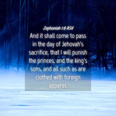 Picture 04 - Zephaniah 1:8 ASV - And it shall come to pass in the day of Jehovah's - Bible Verse Picture