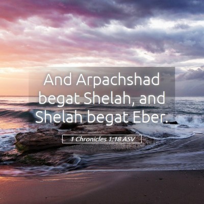 Picture 05 - 1 Chronicles 1:18 ASV - And Arpachshad begat Shelah, and Shelah begat - Bible Verse Picture