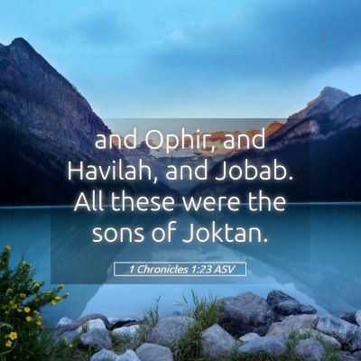 Picture 05 - 1 Chronicles 1:23 ASV - and Ophir, and Havilah, and Jobab. All these were - Bible Verse Picture
