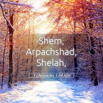 Picture 05 - 1 Chronicles 1:24 ASV - Shem, Arpachshad, - Bible Verse Picture