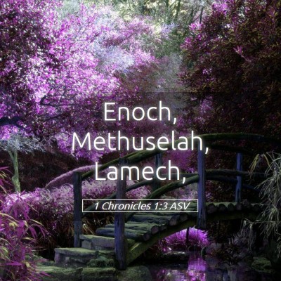 Picture 05 - 1 Chronicles 1:3 ASV - Enoch, Methuselah, - Bible Verse Picture