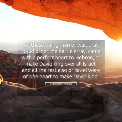 Picture 05 - 1 Chronicles 12:38 ASV - All these being men of war, that could order the - Bible Verse Picture