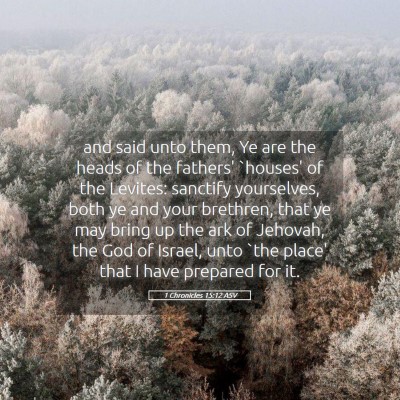 Picture 05 - 1 Chronicles 15:12 ASV - and said unto them, Ye are the heads of the - Bible Verse Picture