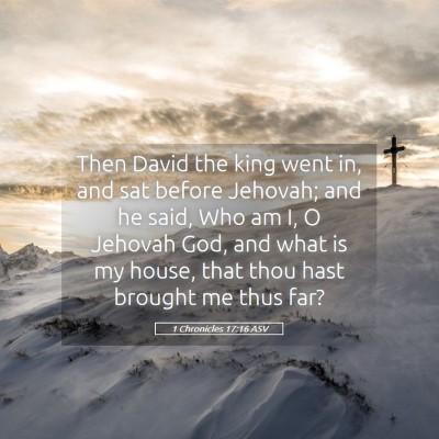 Picture 05 - 1 Chronicles 17:16 ASV - Then David the king went in, and sat before - Bible Verse Picture