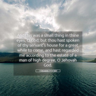 Picture 05 - 1 Chronicles 17:17 ASV - And this was a small thing in thine eyes, O God; - Bible Verse Picture