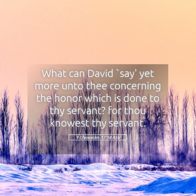 Picture 05 - 1 Chronicles 17:18 ASV - What can David `say' yet more unto thee - Bible Verse Picture