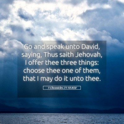 Picture 05 - 1 Chronicles 21:10 ASV - Go and speak unto David, saying, Thus saith - Bible Verse Picture