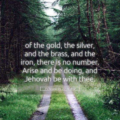 Picture 05 - 1 Chronicles 22:16 ASV - of the gold, the silver, and the brass, and the - Bible Verse Picture