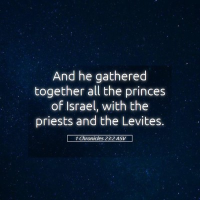 Picture 05 - 1 Chronicles 23:2 ASV - And he gathered together all the princes of - Bible Verse Picture