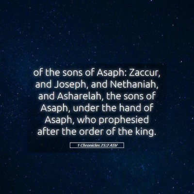 Picture 05 - 1 Chronicles 25:2 ASV - of the sons of Asaph: Zaccur, and Joseph, and - Bible Verse Picture