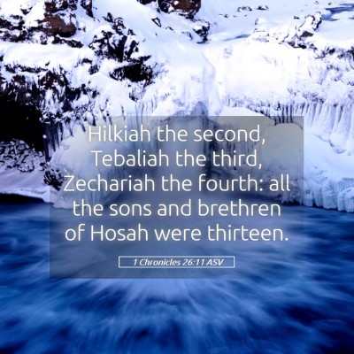 Picture 05 - 1 Chronicles 26:11 ASV - Hilkiah the second, Tebaliah the third, Zechariah - Bible Verse Picture