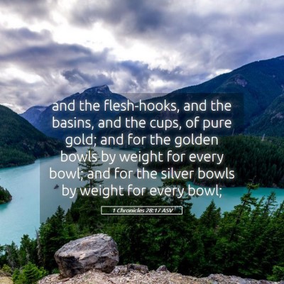 Picture 05 - 1 Chronicles 28:17 ASV - and the flesh-hooks, and the basins, and the - Bible Verse Picture