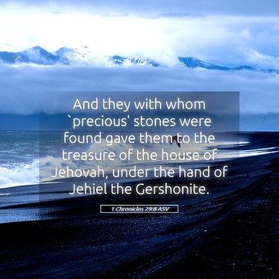 Picture 05 - 1 Chronicles 29:8 ASV - And they with whom `precious' stones were found - Bible Verse Picture