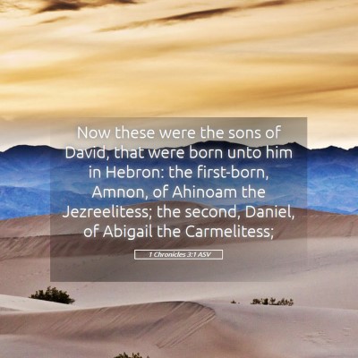 Picture 05 - 1 Chronicles 3:1 ASV - Now these were the sons of David, that were born - Bible Verse Picture