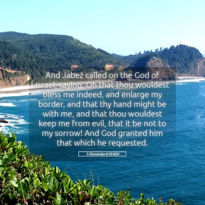 Picture 05 - 1 Chronicles 4:10 ASV - And Jabez called on the God of Israel, saying, Oh - Bible Verse Picture