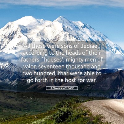 Picture 05 - 1 Chronicles 7:11 ASV - All these were sons of Jediael, according to the - Bible Verse Picture