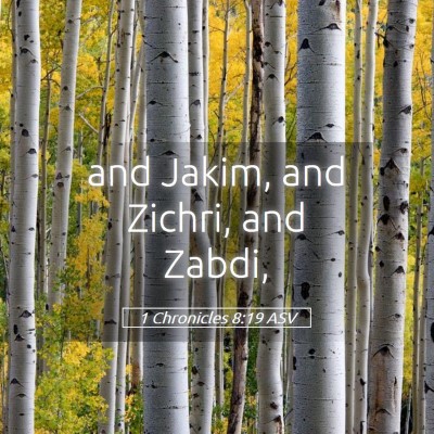 Picture 05 - 1 Chronicles 8:19 ASV - and Jakim, and Zichri, and - Bible Verse Picture