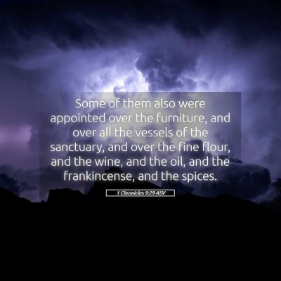 Picture 05 - 1 Chronicles 9:29 ASV - Some of them also were appointed over the - Bible Verse Picture