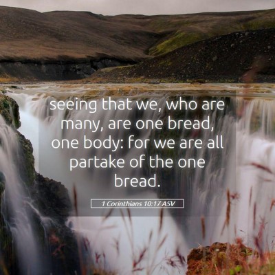 Picture 05 - 1 Corinthians 10:17 ASV - seeing that we, who are many, are one bread, one - Bible Verse Picture