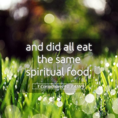 Picture 05 - 1 Corinthians 10:3 ASV - and did all eat the same spiritual - Bible Verse Picture