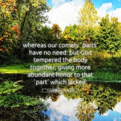 Picture 05 - 1 Corinthians 12:24 ASV - whereas our comely `parts' have no need: but God - Bible Verse Picture