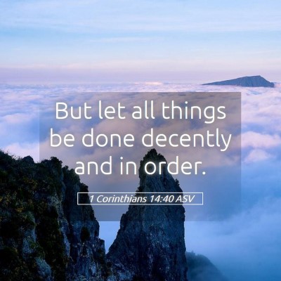 Picture 05 - 1 Corinthians 14:40 ASV - But let all things be done decently and in - Bible Verse Picture