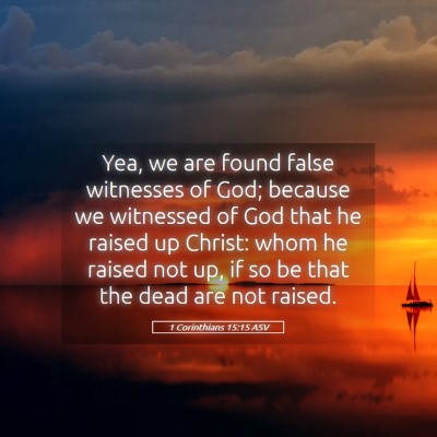 Picture 05 - 1 Corinthians 15:15 ASV - Yea, we are found false witnesses of God; because - Bible Verse Picture