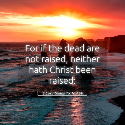 Picture 05 - 1 Corinthians 15:16 ASV - For if the dead are not raised, neither hath - Bible Verse Picture