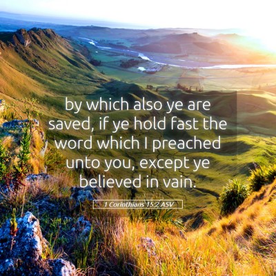 Picture 05 - 1 Corinthians 15:2 ASV - by which also ye are saved, if ye hold fast the - Bible Verse Picture