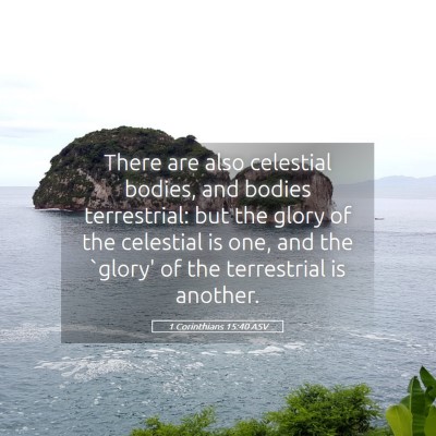 Picture 05 - 1 Corinthians 15:40 ASV - There are also celestial bodies, and bodies - Bible Verse Picture